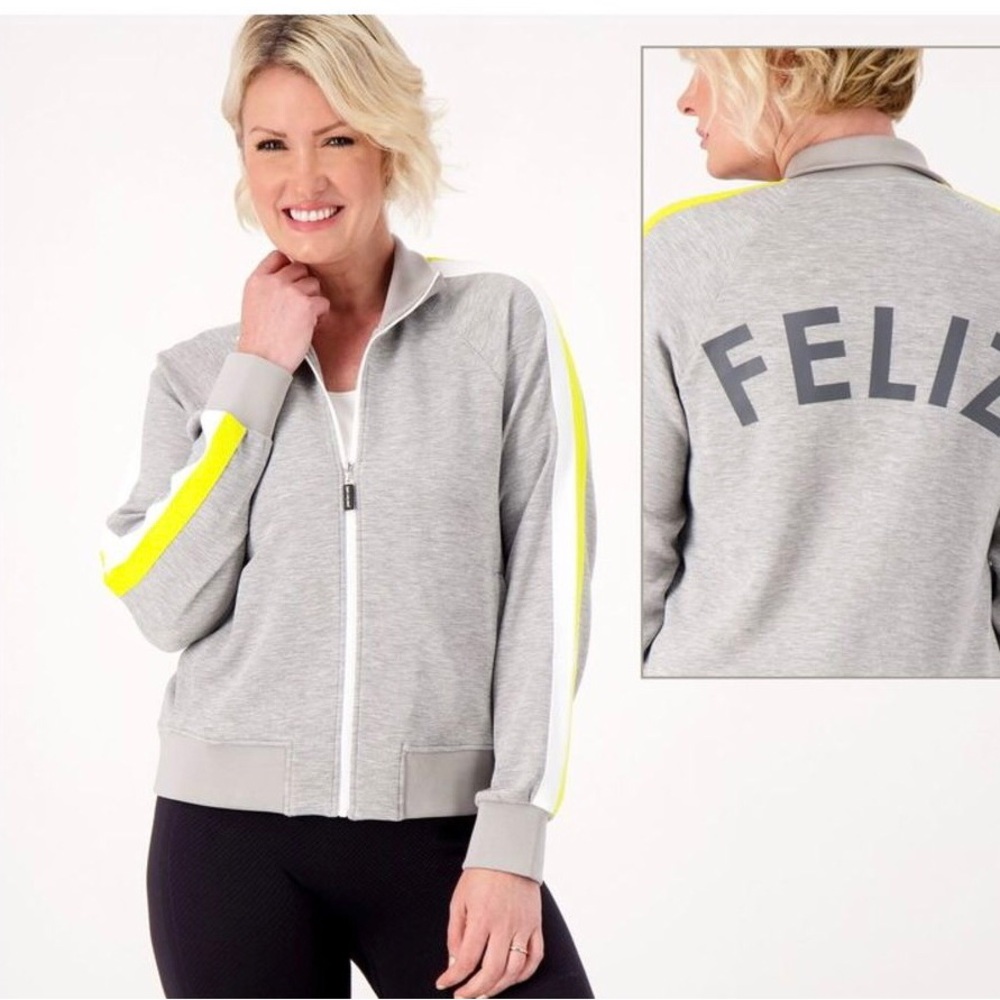 Gaby Espino x Peace Love World Zip-Up Track Jacket, size M New